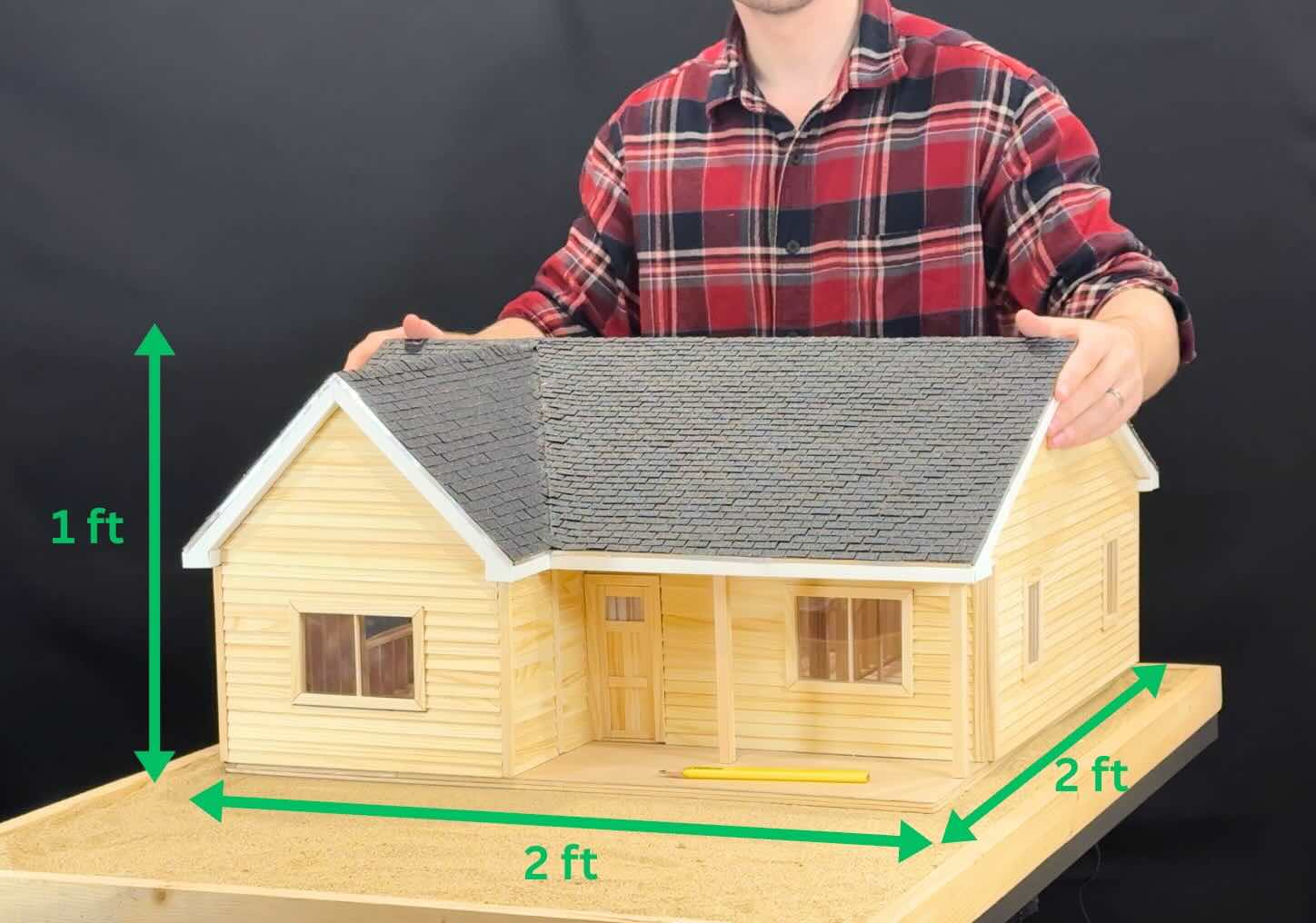 FULL KIT Miniature Ranch House 1:16 Scale