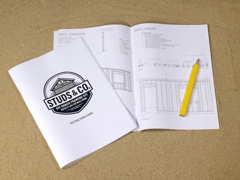 Miniature Ranch House Framing Kit (DIY)