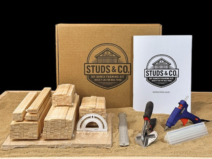 Miniature Ranch House Framing Kit (DIY)